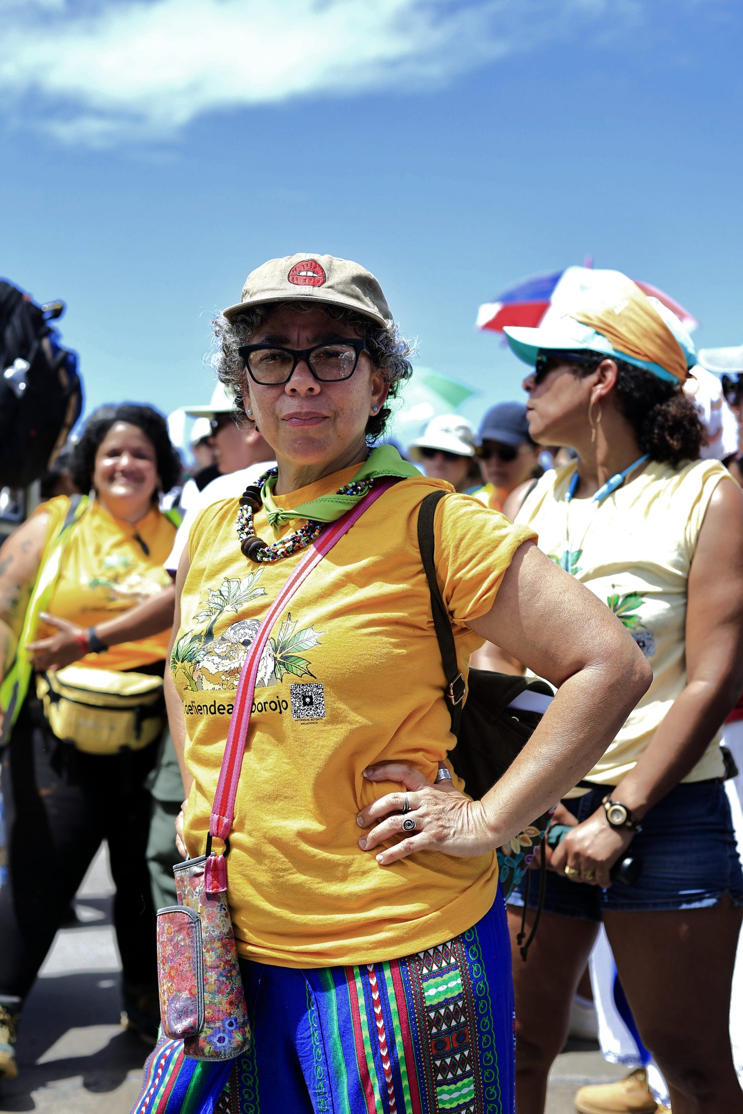 San Juan (PUERTO RICO), 3/28/2026.- Damary Burgos of the Brigada Solidaria del Oeste, during the march against Project Esencia. The Parlor Magazine/Thais Llorca
