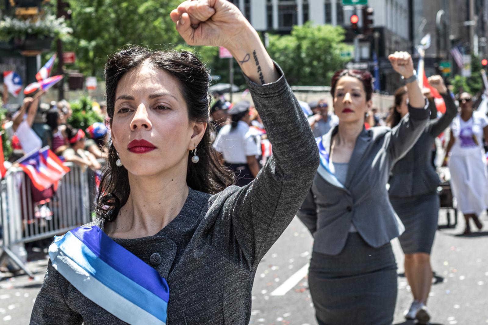 Yaraní marching in the National Puerto Rican Day Parade in New York. 